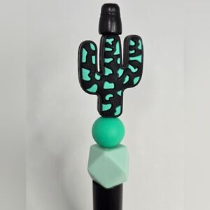 Handmade- Cactus Design Pen - Black and Green